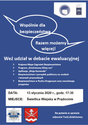 plakat- zaproszenie na debatę