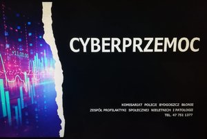 baner z hasłem cyberprzemoc